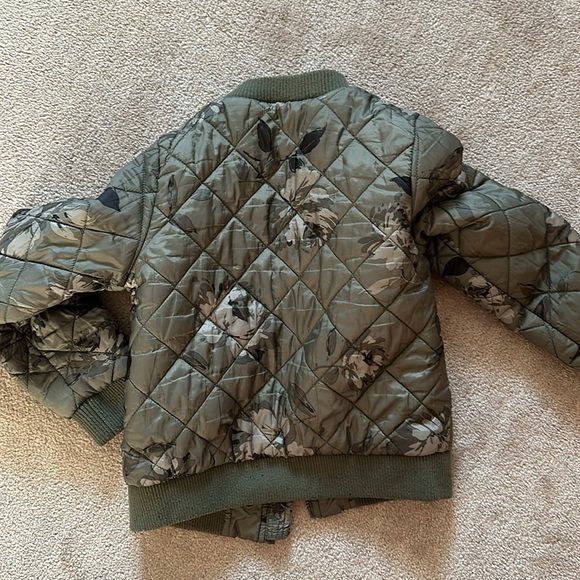 Floral print green bomber jacket - Picture 6 of 6